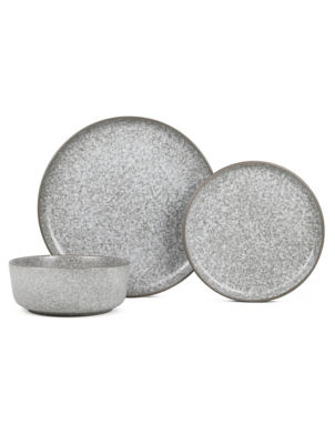 George Home Stone Concrete-Effect Stoneware Dinner Set