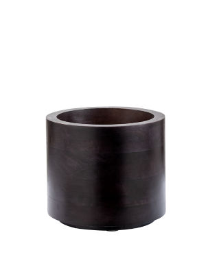 George Home Black Wooden Planter 17.75x17.75x16.5cm