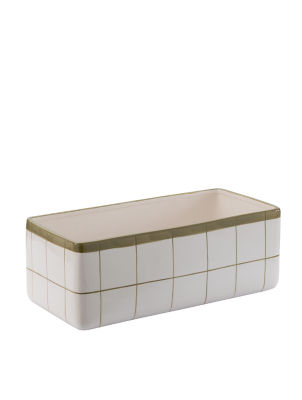 George Home Check Trough Planter 30x13.5x10.5cm