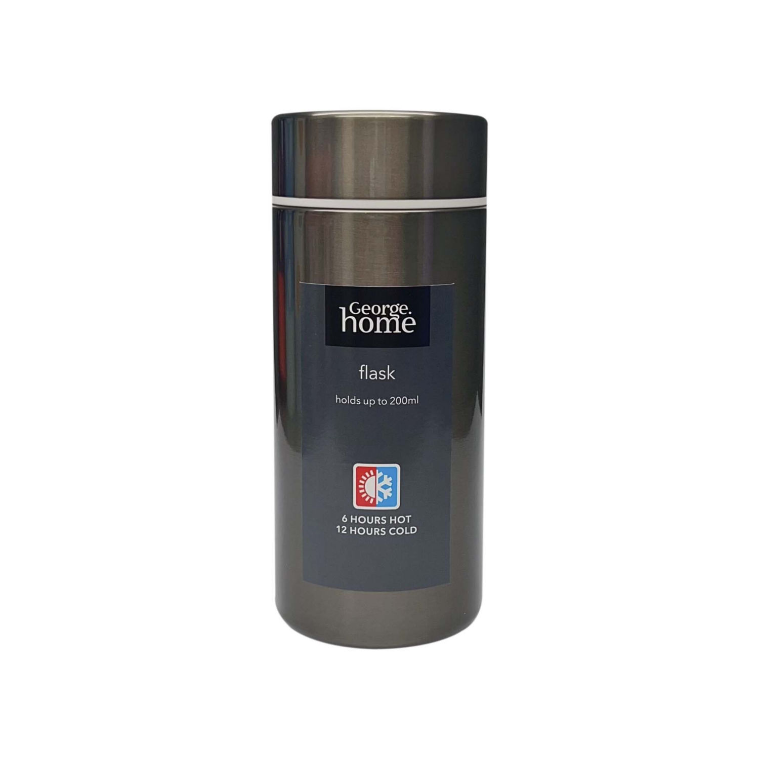 George Home Grey Insulated Mini Flask 200ml