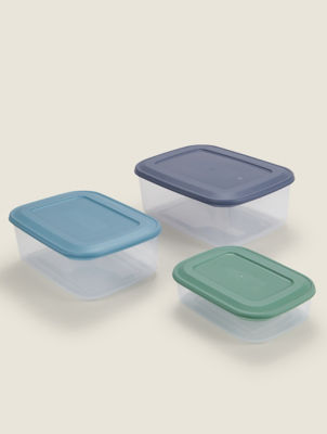 George Home 3 Piece Rectangular Food Storage Set