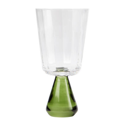 George Home Chunky Green Stem Wine Glass