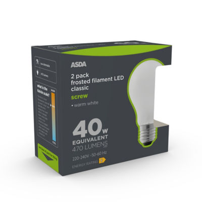 George Home LED Filament Classic 40W Large Screw Coated Lightbulb