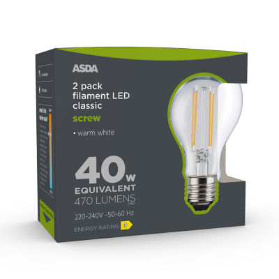 ASDA Fil Ashape 470L Gl Cle E27 25H 27K Non 2P
