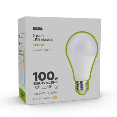 ASDA LED Classic 100W Large Screw Lightbulb
