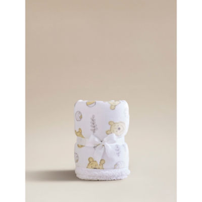 George Home Disney Winnie The Pooh Sherpa Blanket - 100cm x 70cm