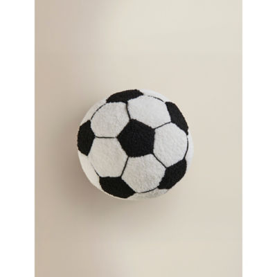 George Home White & Black Football Shaped Cushion