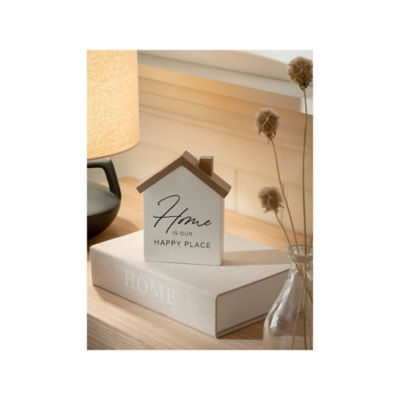 At Home with Stacey Solomon Natural Wood Home Sign