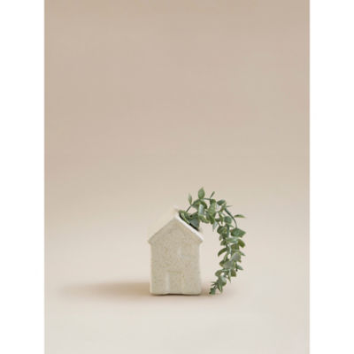 George Home Cream Mini House Artificial Trailing Succulent