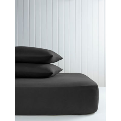 George Home Charcoal Soft Touch Sheet & Pillowcase Set - Double
