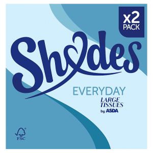 ASDA Shades by  Everyday 2 Large Tissues Pack