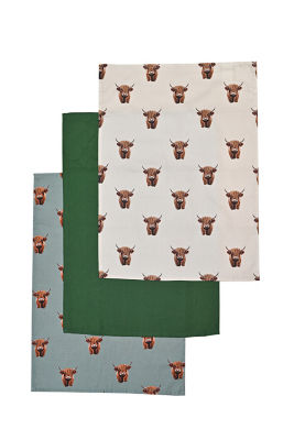 George Home Highland Cow Tea Towels