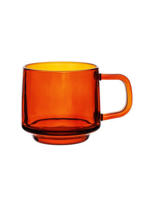 George Home Amber Glass Stacking Mug