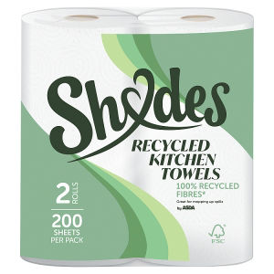 Shades by ASDA Recycled Kitchen Towels - 2 pack