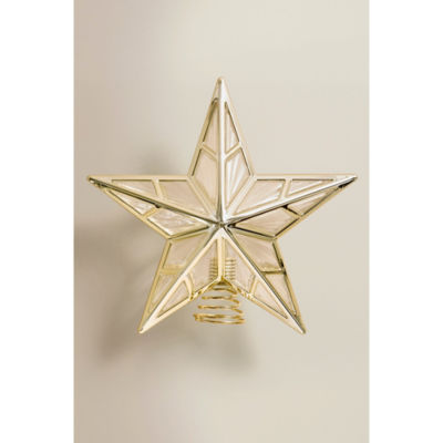 George Home 3D Gold-Tone Star Christmas Tree Topper
