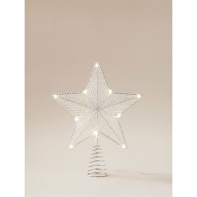 George Home Silver-Tone Star Christmas Tree Topper