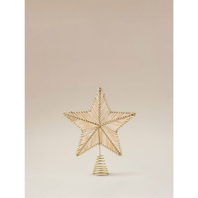 George Home Natural Star Christmas Tree Topper