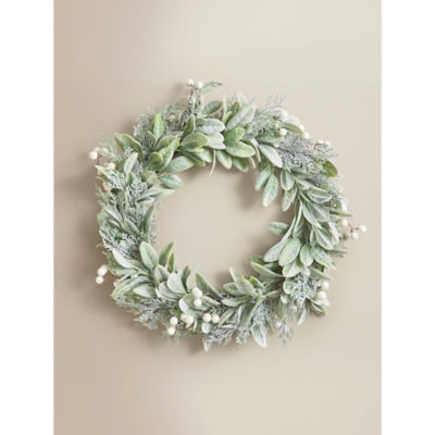 George Home Green & White Christmas Tree Wreath