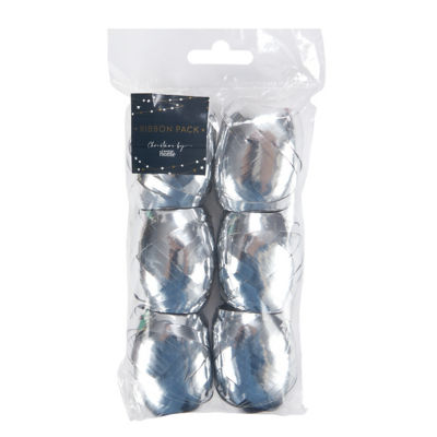 George Home Silver Curling Ribbon - 6 Pack