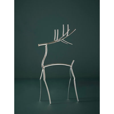 George Home Silver Christmas Metal Deer