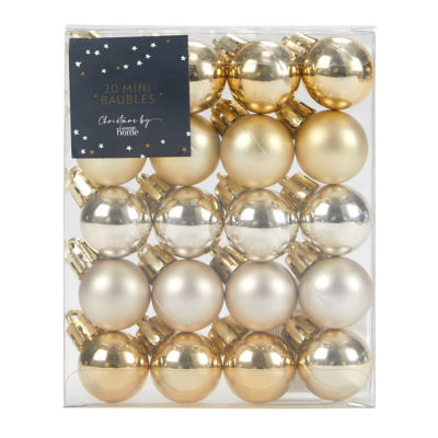 George Home Mini Gold Baubles - 20 Pack