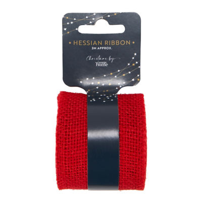George Home Red Hessian Ribbon