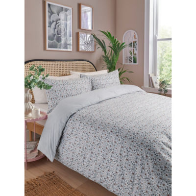 George Home Ditsy Floral Reversible Duvet Set - Super King