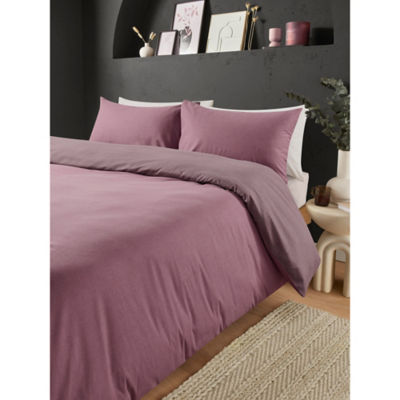 George Home Pink & Purple Reversible Duvet Set - Single