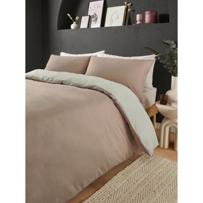 George Home Natural Reversible Duvet Set -Single