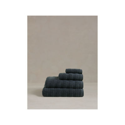 At Home with Stacey Solomon Black Textured Bath Towel