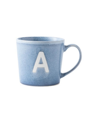 George Home Alphabet Reactive Stoneware Mug - A