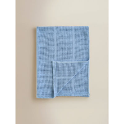 George Home Blue Cotton Cellular Shawl Blanket