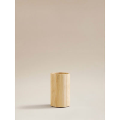 George Home Light Wood Bamboo Toothbrush Holder