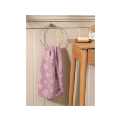 At Home with Stacey Solomon Beige Snowflake Guest Towel