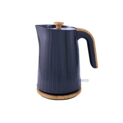 George Home Navy & Wood Textured Scandi Fast Boil Kettle 1.7L