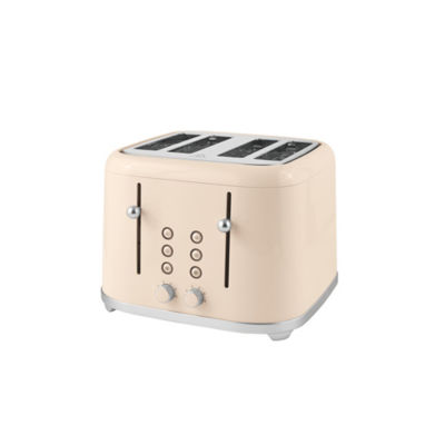 George Home Cream Retro 4-Slice Toaster