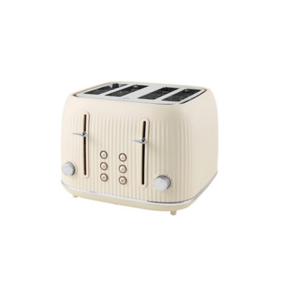 George Home Cream Textured 4-Slice Toaster