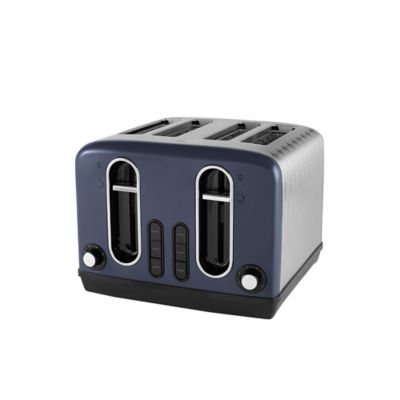 George Navy Stainless Steel 4-Slice Toaster - Navy