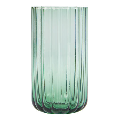 George Home Green Scallop Hiball Glass