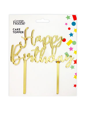 George Home Gold Cake Topper