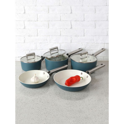 George Home Teal Retro Non-Stick Pan - Set of 5