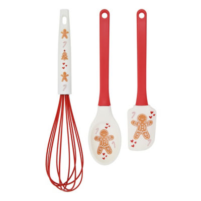 George Home Christmas Red Gingerbread Utensils - Set of 3