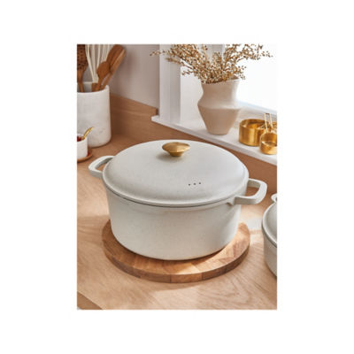 At Home With Stacey Solomon Cream Cast Aluminium Textured Stockpot