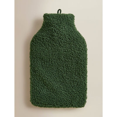 George Home Green Boucle Hot Water Bottle