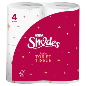 ASDA Shades Festive Toilet Tissue 4 Rolls