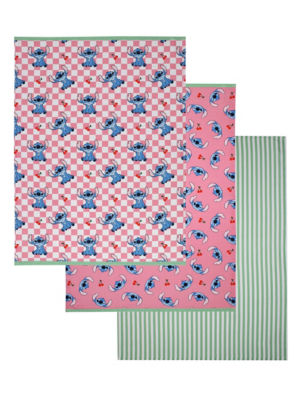 George Home Stitch Pink Tea Towels