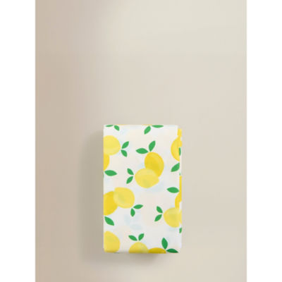 George Home White & Yellow Lemon Wipe Clean Tablecloth