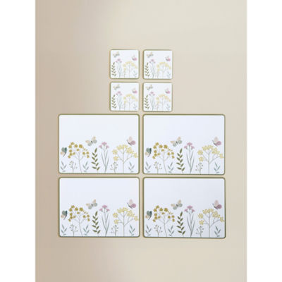 George Home Green Bee Corkback Placemat & Coaster Set