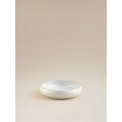 George Home White Reactive Glaze Pasta Bowl