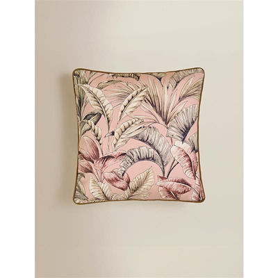 George Home Pink Printed Palm Cushion
